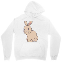 Brown Cute Rabbit Back View Unisex Hoodie | Artistshot