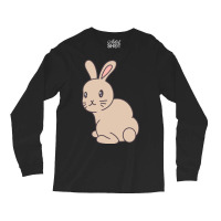 Brown Cute Rabbit Back View Long Sleeve Shirts | Artistshot