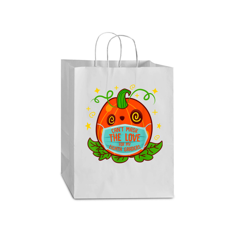 Can't Mask The Love For My 8th Grade Teacher Halloween Costu T Shirt Mart Paper Bag -13 X 7 X 17 | Artistshot