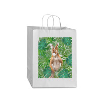 Big Palm Leaves Pattern Blue Color T  Shirt Wallaby Jungle Leaves Mons Mart Paper Bag -13 X 7 X 17 | Artistshot