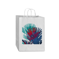 Big Palm Leaves Pattern Blue Color T  Shirtpalm Leaves Pattern Blue Co Mart Paper Bag -13 X 7 X 17 | Artistshot