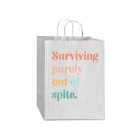 Womens Teens Living Out Of Spite, Surviving Purely Out Of Spite V Neck Mart Paper Bag -13 X 7 X 17 | Artistshot