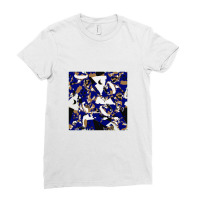 Sliced Oranges With Aromatic Cloves White Wood Texture Ladies Fitted T-shirt | Artistshot