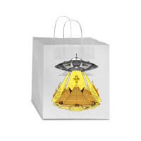 Hippie Alien Egyptian Pyramids Star Paper Bag - 13 X 7 X 13 | Artistshot