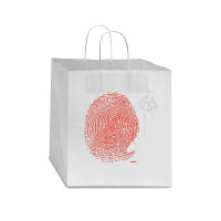 Dj Fingerprint Star Paper Bag - 13 X 7 X 13 | Artistshot