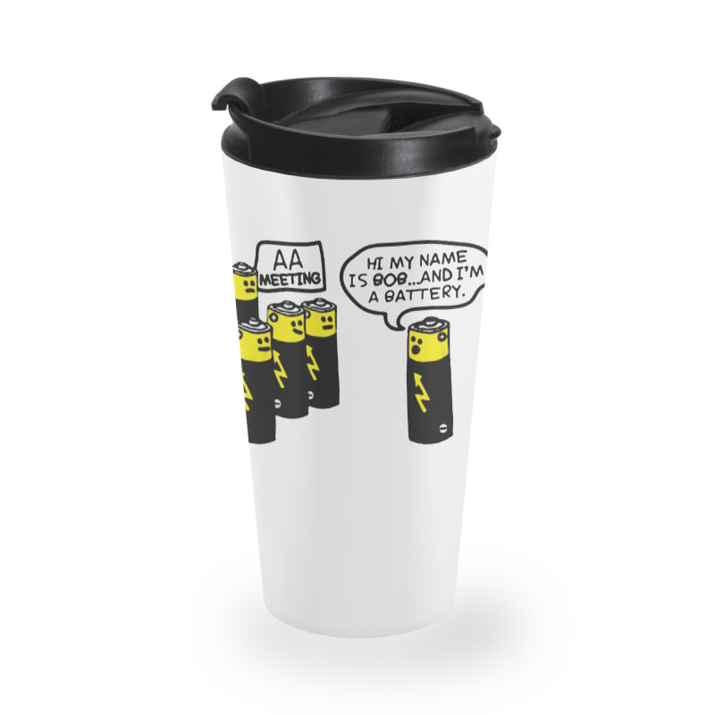 Custom Aa Battery Funny Travel Mug By Pinkanzee - Artistshot