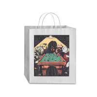 Game Night Time Dogs On Billiards Pool Table Shooting 8 Ball T Shirt Traveler Paper Bag -13 X 6 X 15 3/4 | Artistshot