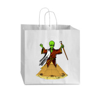 Hippie Alien Egyptian Pyramids 362 Vogue Paper Bag - 16 X 6 X 12 | Artistshot