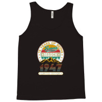 Vintage March 1947 75th Birthday 75 Years Old Tank Top | Artistshot