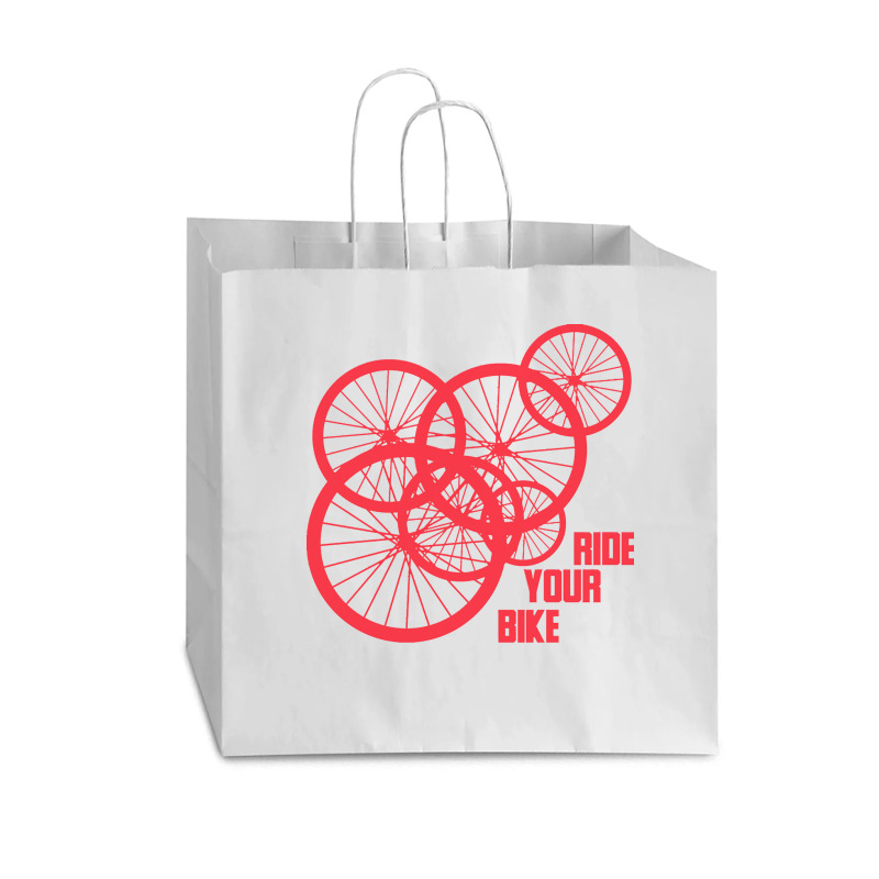 Bicycle T  Shirt Ride Your Bike Gift Cyclist Sport Saying T  Shirt Vogue Paper Bag - 16 X 6 X 12 | Artistshot