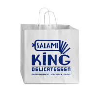 Salami King Jewish Deli T Shirt Jerusalem Israel T Shirt Delicatessen Vogue Paper Bag - 16 X 6 X 12 | Artistshot