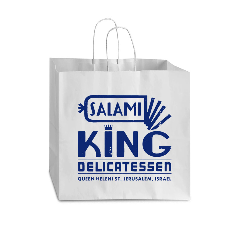 Salami King Jewish Deli T Shirt Jerusalem Israel T Shirt Delicatessen Vogue Paper Bag - 16 X 6 X 12 | Artistshot