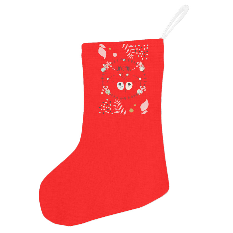 Happy Valentine's Love You With Animal Cute Holiday Stocking | Artistshot