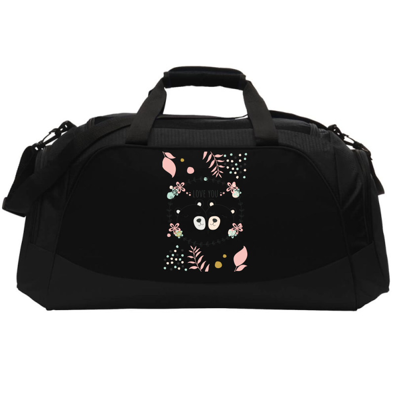 Happy Valentine's Love You With Animal Cute Active Duffel | Artistshot