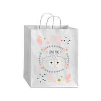 Happy Valentine's Love You With Animal Cute Debie Paper Bag - 10 X 5 X 13 | Artistshot