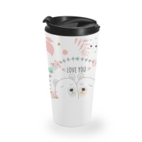 Happy Valentine's Love You With Animal Cute Travel Mug | Artistshot