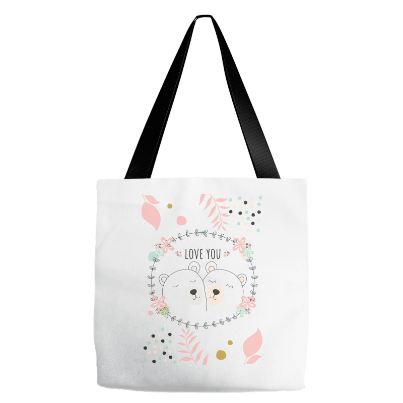 Happy Valentine's Love You With Animal Cute Tote Bags | Artistshot