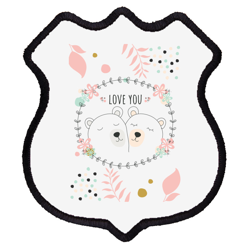 Happy Valentine's Love You With Animal Cute Shield Patch | Artistshot