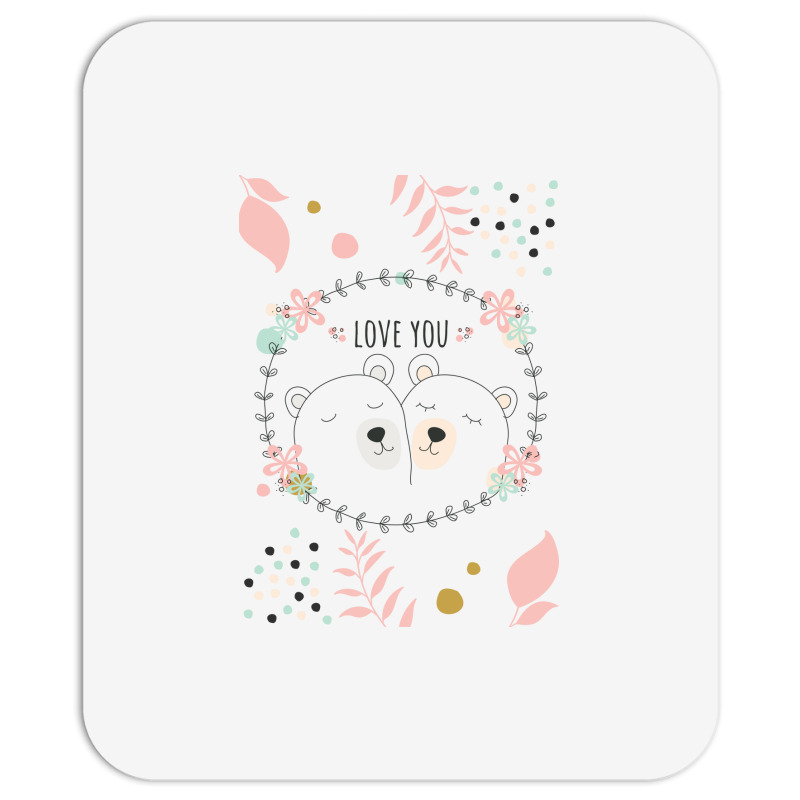 Happy Valentine's Love You With Animal Cute Mousepad | Artistshot