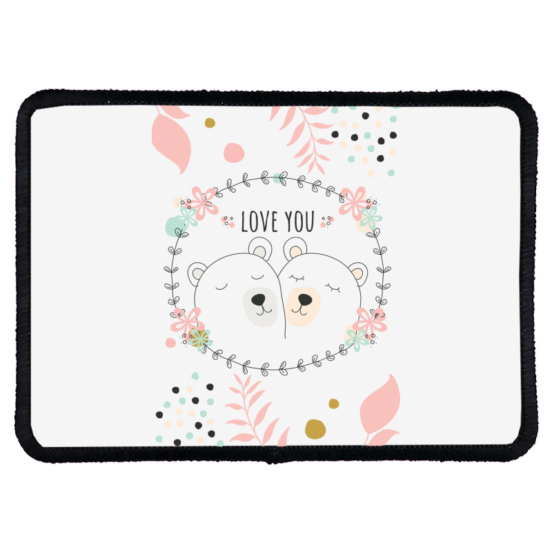 Happy Valentine's Love You With Animal Cute Rectangle Patch | Artistshot