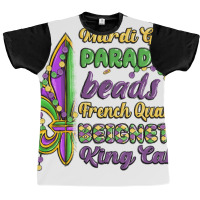 Mardi Gras Parades Beads French Quarter Beignets K Graphic T-shirt | Artistshot