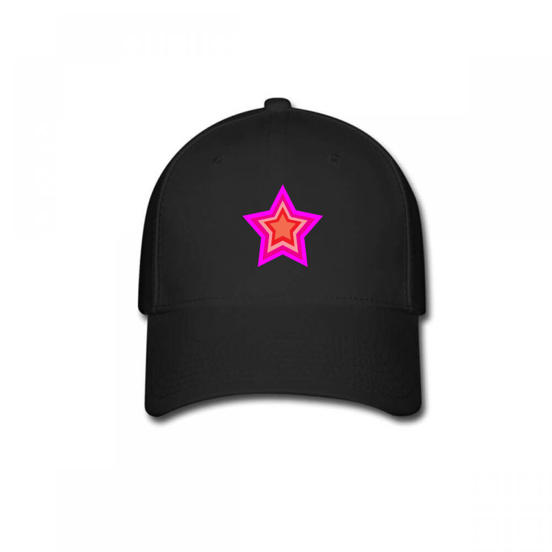 Lightning Star Red Star Orange Star Yellow Star Peach Star Teal Star Baseball Cap by Terasshot | Artistshot