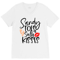 Sandy Toes & Salty Kisses V-neck Tee | Artistshot