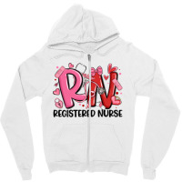 Rn Registered Nurse Valentines Day Zipper Hoodie | Artistshot