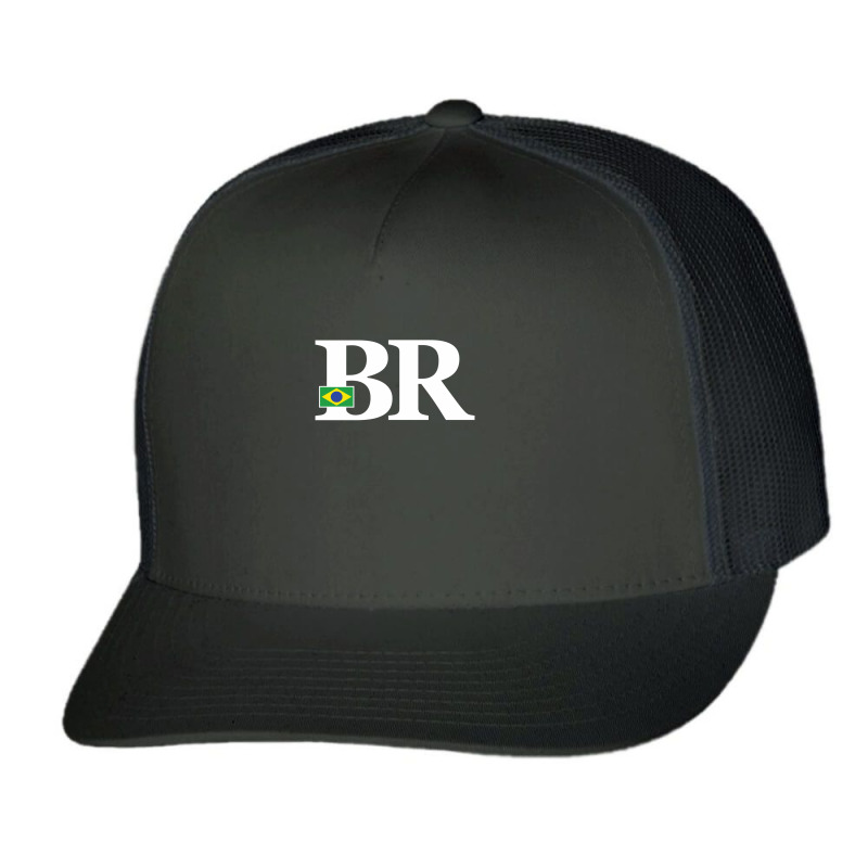 Brazil Flag And Country Initials Trucker Cap by cidolopez | Artistshot