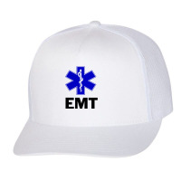 Emt Ems Paramedic Star Of Life Caduceus T Shirt Trucker Cap | Artistshot