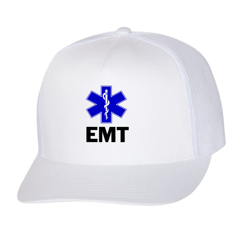 Emt Ems Paramedic Star Of Life Caduceus T Shirt Trucker Cap | Artistshot