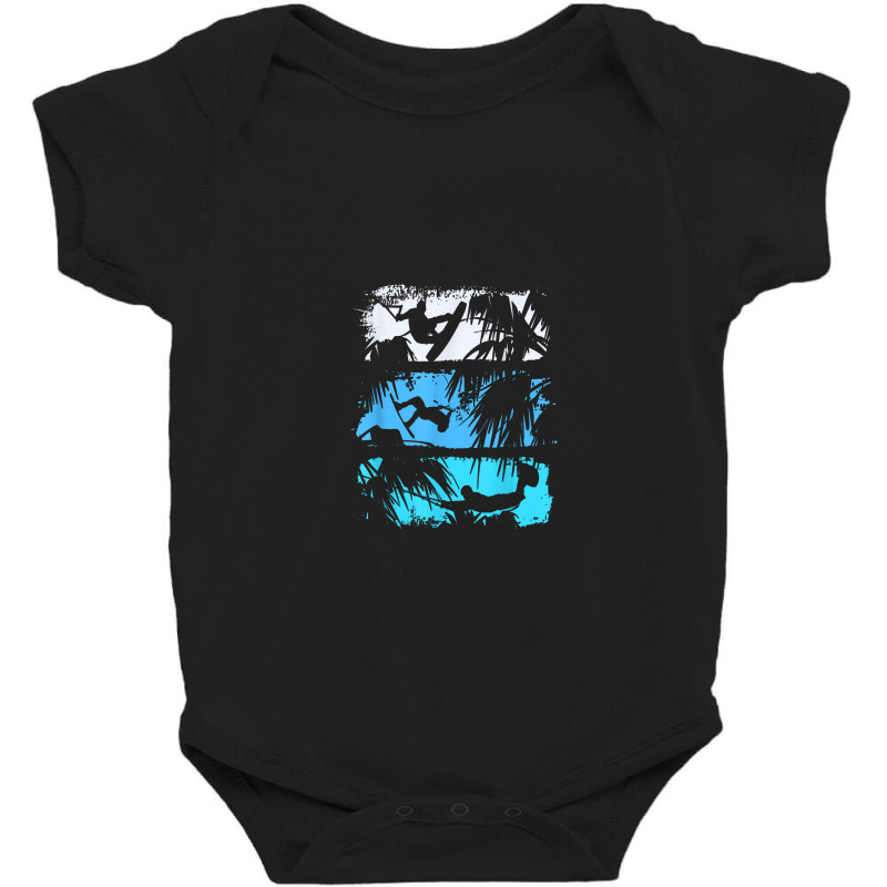 Wakeboard Lifestyle Vintage Design Palm Baby Bodysuit | Artistshot