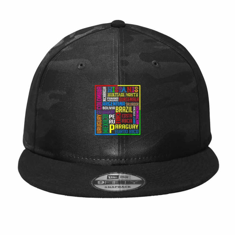 All Latin American Latino Hispanic Heritage Month Camo Snapback by LemonJack | Artistshot