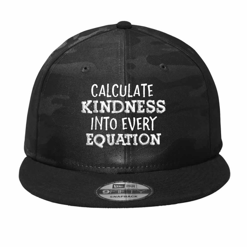 Calculate Kindness Into Every Equation Camo Snapback by YenNgoc | Artistshot