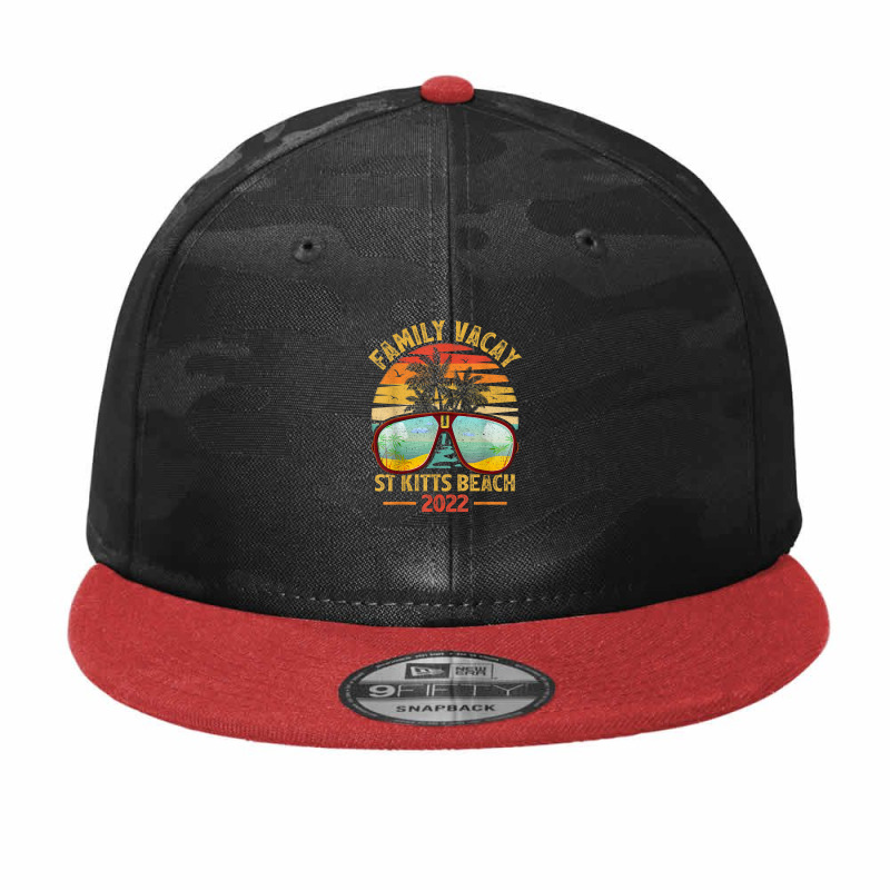 Vintage Family Vacation 2022 Lost Paradise St Kitts Beach Camo Snapback by Tiktify | Artistshot