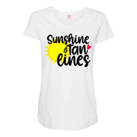 Sunshine & Tan Lines Maternity Scoop Neck T-shirt | Artistshot