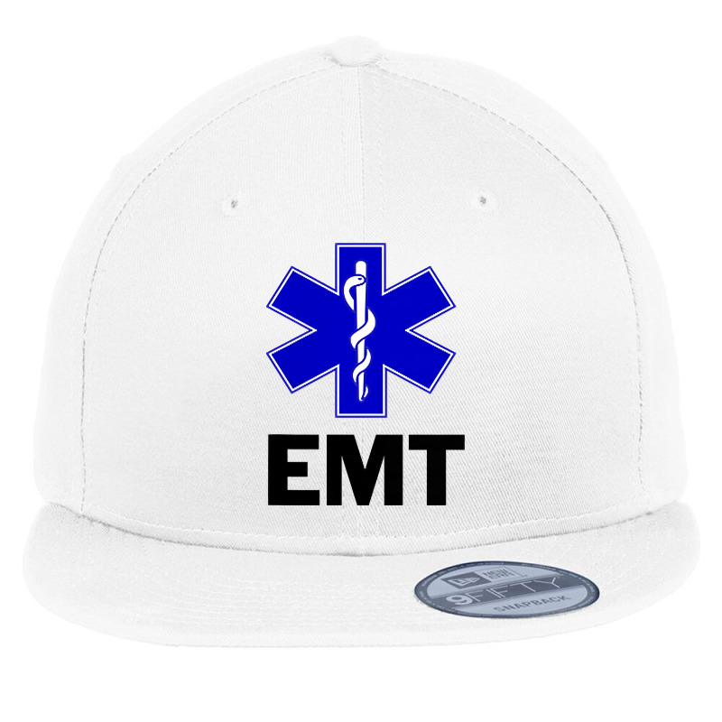 Emt Ems Paramedic Star Of Life Caduceus T Shirt Flat Bill Snapback Cap | Artistshot