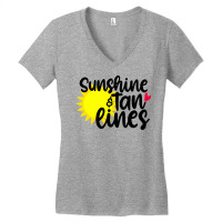 Sunshine & Tan Lines Women's V-neck T-shirt | Artistshot