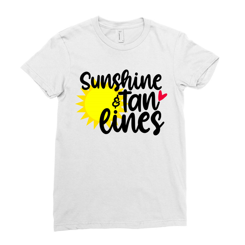 Sunshine & Tan Lines Ladies Fitted T-Shirt by Purpleblobart | Artistshot