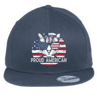 Us Flag Cat 4th Of July Proud And Independent Cat Of United States Of Flat Bill Snapback Cap | Artistshot