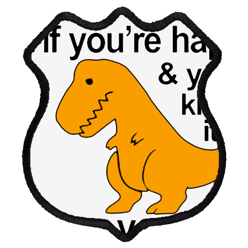 T Rex Clap Your Hands Classic Shield Patch | Artistshot