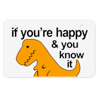 T Rex Clap Your Hands Classic Atv License Plate | Artistshot