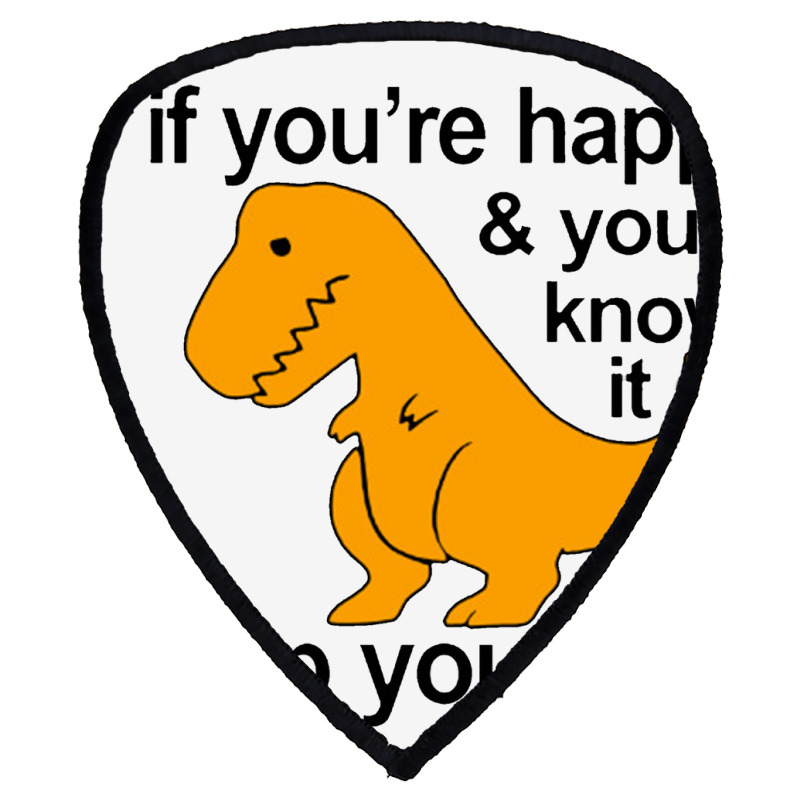 T Rex Clap Your Hands Classic Shield S Patch | Artistshot