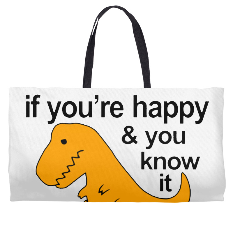 T Rex Clap Your Hands Classic Weekender Totes | Artistshot