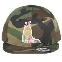 Easter Day T  Shirt Easter Cat Maine Coon With Bunny Ears & Eggs Gift Flat Bill Snapback Cap | Artistshot