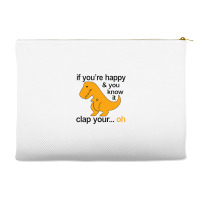 T Rex Clap Your Hands Classic Accessory Pouches | Artistshot