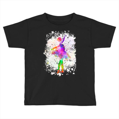 Classical Ballet Girl In Watercolor Toddler T-shirt Designed By Removesyrian