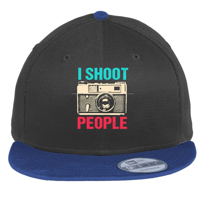 Photographer T  Shirt I Shoot People T  Shirt Flat Bill Snapback Cap | Artistshot