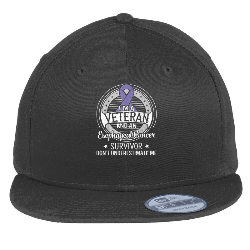 Iu2019m A Veteran And A Esophageal Cancer Awareness Flat Bill Snapback Cap by Tiktify | Artistshot