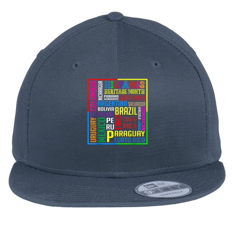 All Latin American Latino Hispanic Heritage Month Flat Bill Snapback Cap by LemonJack | Artistshot